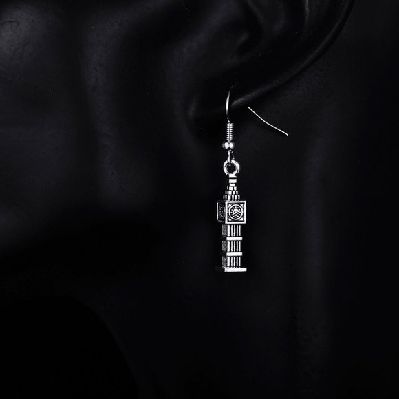 Trendy Vintage Bell Tower Shape Dangle Earrings for Woman, K661